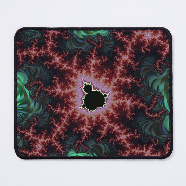 Item preview, Mandelbrot Fractal Zoom Green Crimson Mathematical Art designed and sold by pinkal.