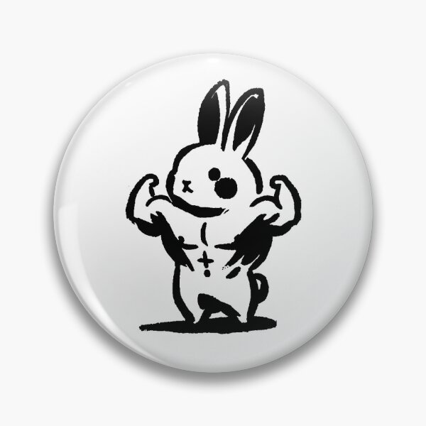Item preview, Buff Bunny Bodybuilder Linocut Style Print designed and sold by Alan Javier Cordoba Espinosa.
