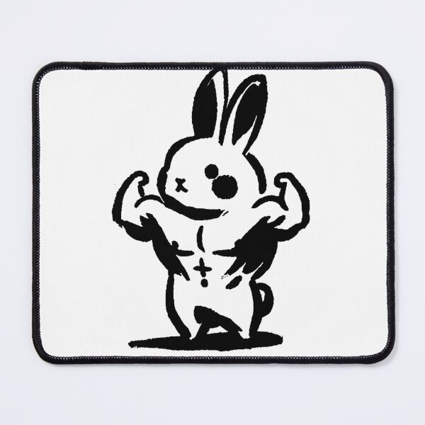 Item preview, Buff Bunny Bodybuilder Linocut Style Print designed and sold by Alan Javier Cordoba Espinosa.