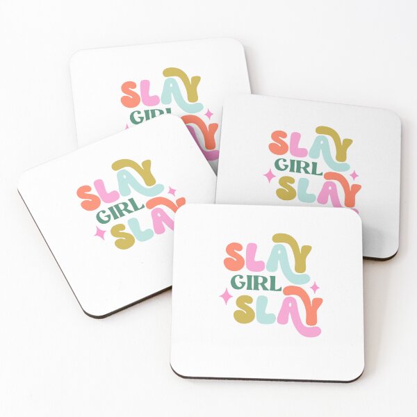 Item preview, Linda y colorida cita "slay girl slay" designed and sold by CaroPrintsCo..