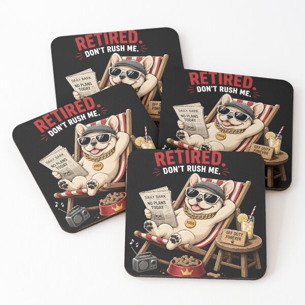 Item preview, Funny French Bulldog Retired Life designed and sold by MischiefPaws.