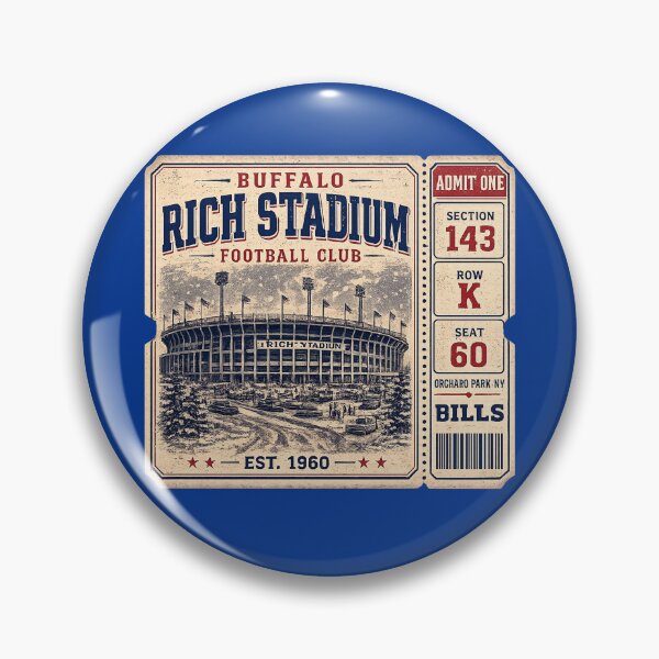 Item preview, Rich Stadium Vintage Ticket Shirt,  Buffalo Football Club Retro Stadium Tee designed and sold by GhostDawgs.