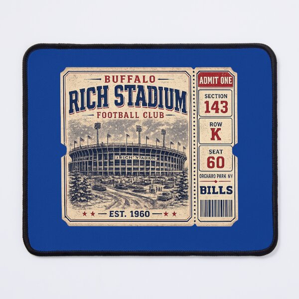 Item preview, Rich Stadium Vintage Ticket Shirt,  Buffalo Football Club Retro Stadium Tee designed and sold by GhostDawgs.