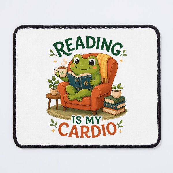 Item preview, Reading Is My Cardio Cute Frog Book Lover Gift designed and sold by INVITOARTE.