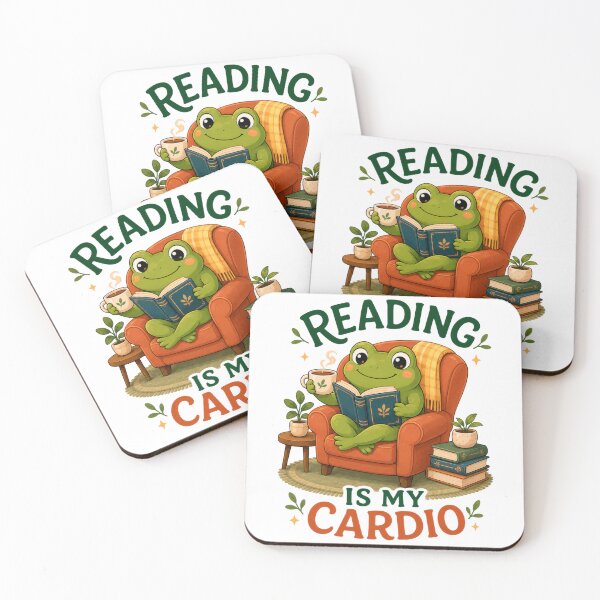 Item preview, Reading Is My Cardio Cute Frog Book Lover Gift designed and sold by INVITOARTE.