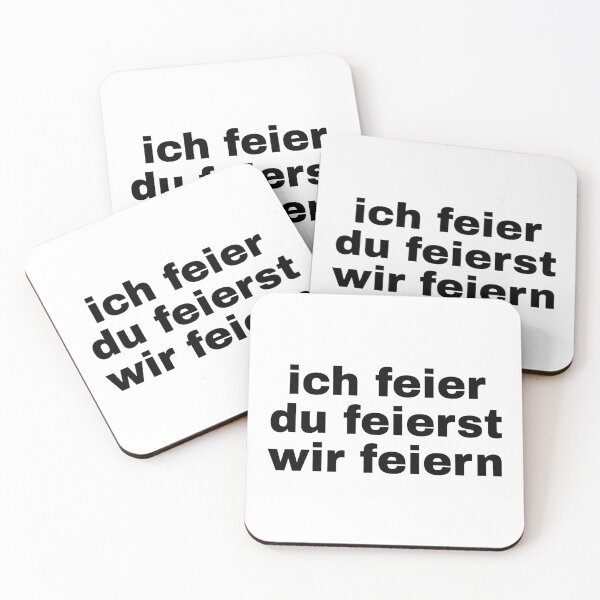 Item preview, Feiern German Slang Conjugation Tee 009 designed and sold by Hauptsache Merch.