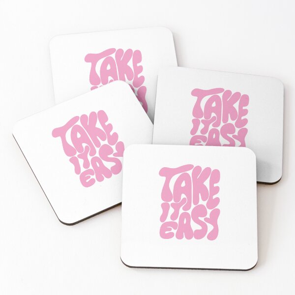 Item preview, Cute pink "take it easy" quote designed and sold by adriannasprints.