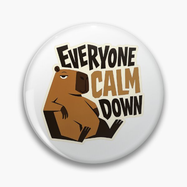 Item preview, Everyone calm down capybara sticker (Samurai Jack Inspired) designed and sold by RupacDesign.