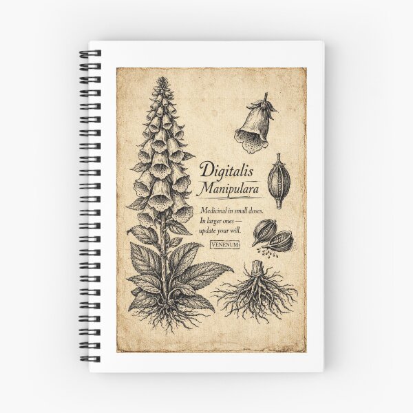 Item preview, Digitalis Manipulara Funny Poisonous Plant Victorian Botanical Print Gift designed and sold by Print Loft.
