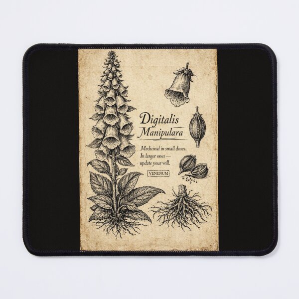 Item preview, Digitalis Manipulara Funny Poisonous Plant Victorian Botanical Print Gift designed and sold by Print Loft.