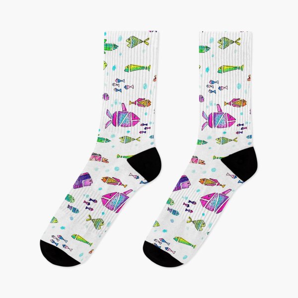 Item preview, Watercolor Tropical Fish Geometric Summer Pattern designed and sold by Dibujo Divertido.