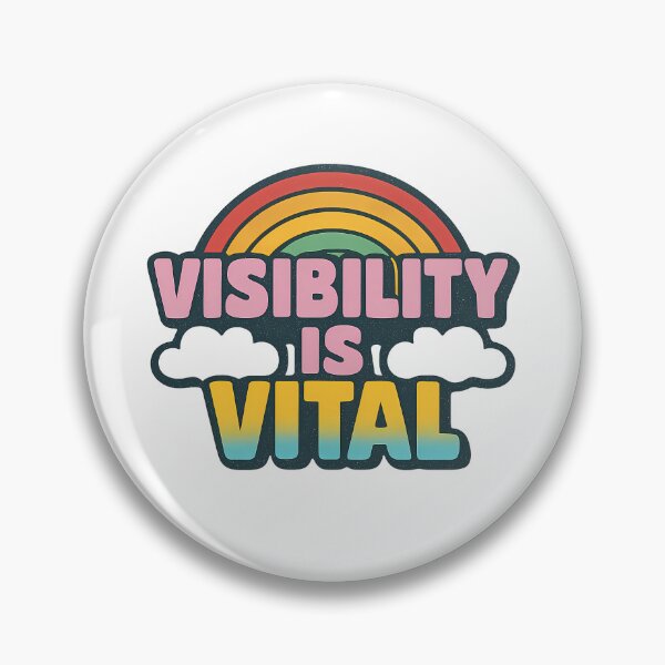 Item preview, Visibility is Vital - Retro Rainbow LGBTQ Pride Sticker designed and sold by Haus Of Sin.