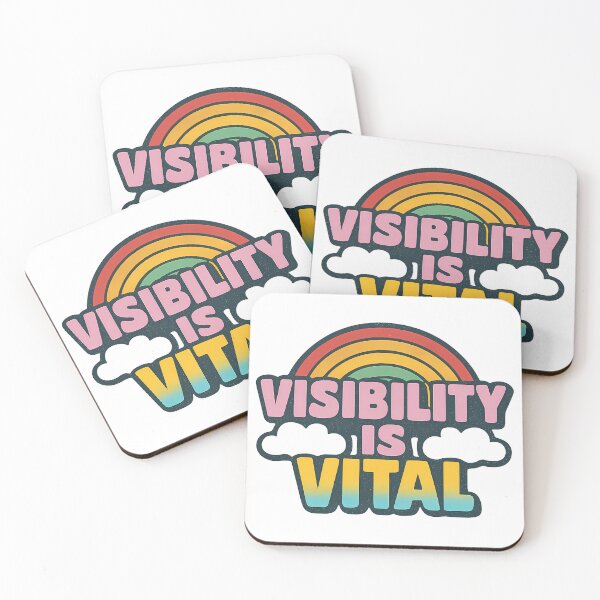 Item preview, Visibility is Vital - Retro Rainbow LGBTQ Pride Sticker designed and sold by Haus Of Sin.