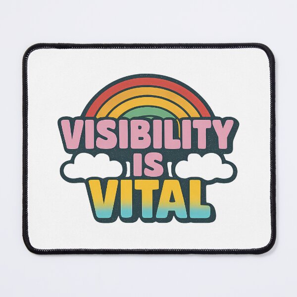 Item preview, Visibility is Vital - Retro Rainbow LGBTQ Pride Sticker designed and sold by Haus Of Sin.