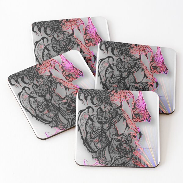 Item preview, Vampiric Demon and Synthwave Laser Chaos designed and sold by lusiaMaraArt.