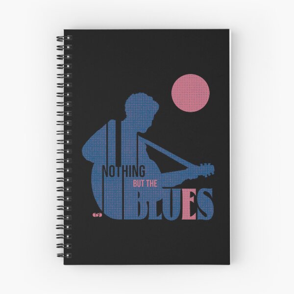 Item preview, Nothing But The Blues Guitarist | Risograph Bicolor Music Graphic Tee | Blues Guitar Lover Vintage Shirt designed and sold by Decorador de Corazones.