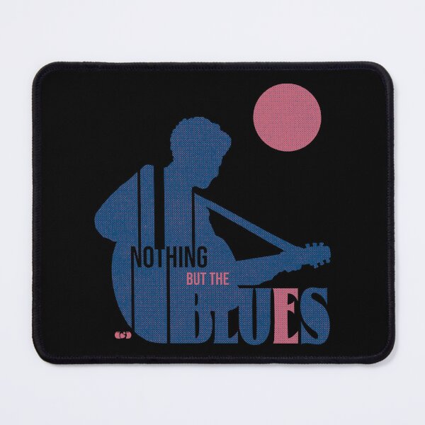 Item preview, Nothing But The Blues Guitarist | Risograph Bicolor Music Graphic Tee | Blues Guitar Lover Vintage Shirt designed and sold by Decorador de Corazones.
