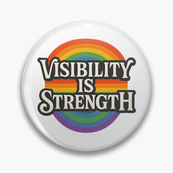 Item preview, Visibility is Strength - Bold Retro Rainbow Pride Sticker designed and sold by Haus Of Sin.