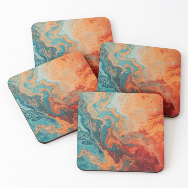 Item preview, Dark copper, orange, and blue marble design designed and sold by Righan Wallace.