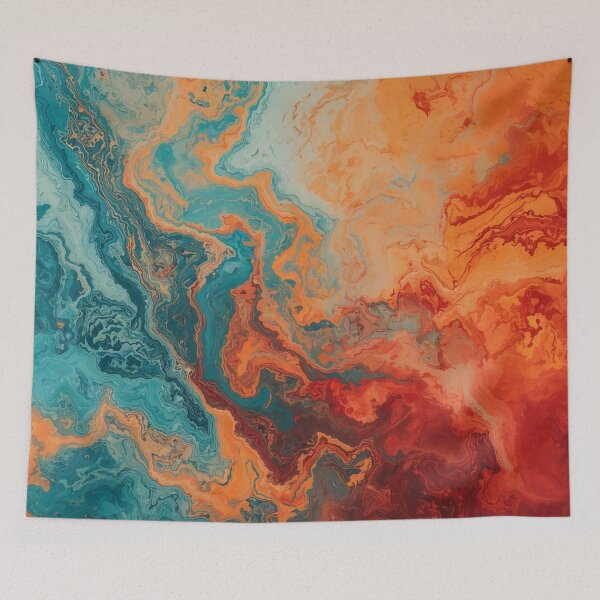 Item preview, Dark copper, orange, and blue marble design designed and sold by Righan Wallace.