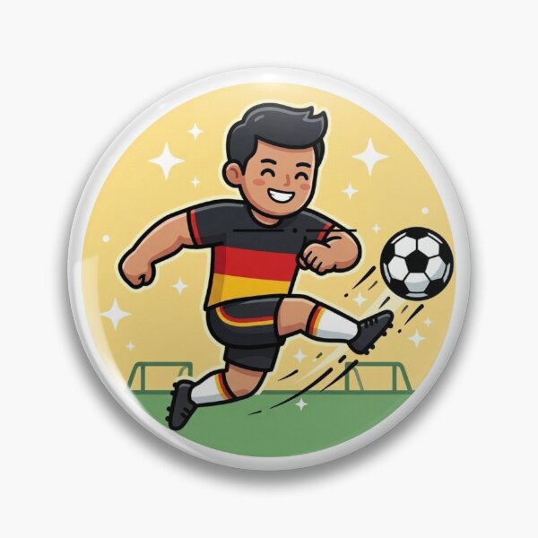 Item preview, Cute Soccer player Icon | Red  Yellow Black Football Jersey designed and sold by Shape Snip Studio.