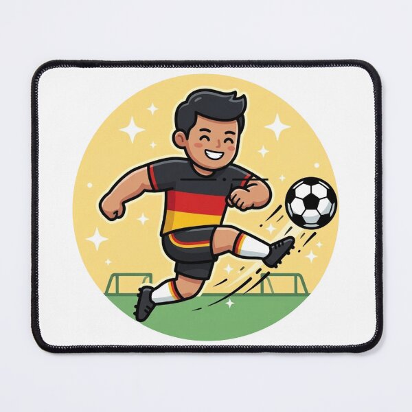 Item preview, Cute Soccer player Icon | Red Yellow Black Football Jersey designed and sold by Shape Snip Studio.