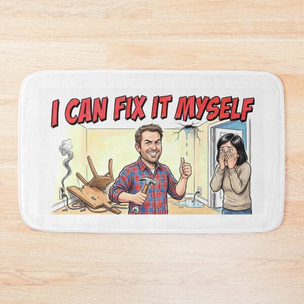 Item preview, I Can Fix It Myself - DIY Disaster Funny Quote Cartoon designed and sold by Petringo.