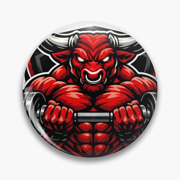 Item preview, Angry Red Bull Bodybuilding Gym Motivation Art designed and sold by Digistore1221.