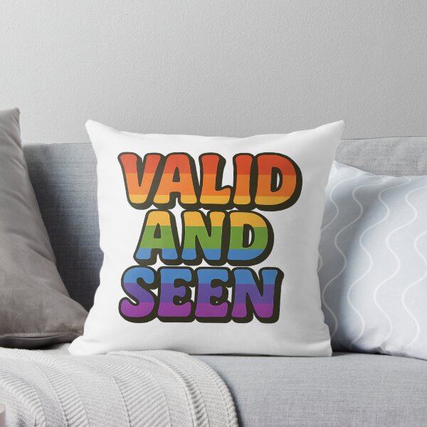 Item preview, Valid and Seen - Bold Rainbow Queer Pride Affirmation Sticker designed and sold by Haus Of Sin.