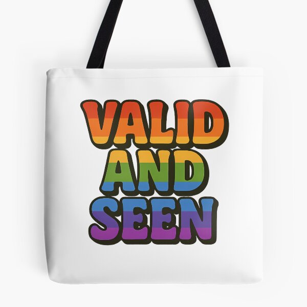 Item preview, Valid and Seen - Bold Rainbow Queer Pride Affirmation Sticker designed and sold by Haus Of Sin.