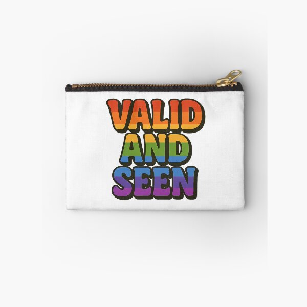 Item preview, Valid and Seen - Bold Rainbow Queer Pride Affirmation Sticker designed and sold by Haus Of Sin.