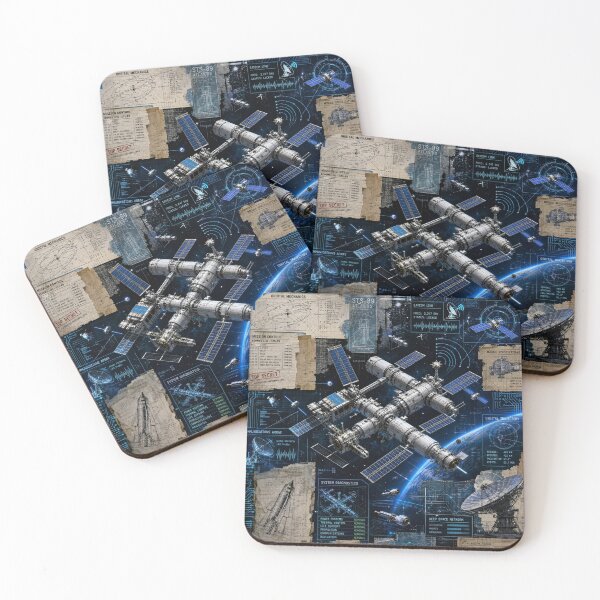 Item preview, Orbital Nexus: Space Station and Satellite Network designed and sold by DarVibe Designs.