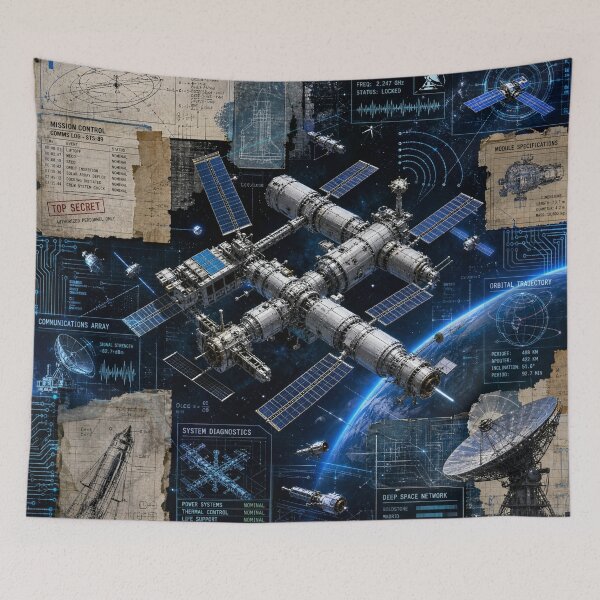 Item preview, Orbital Nexus: Space Station and Satellite Network designed and sold by DarVibe Designs.