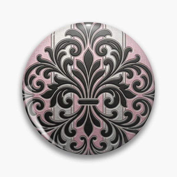 Item preview, Pink & Silver Striped Damask designed and sold by DesignsByPrnces.