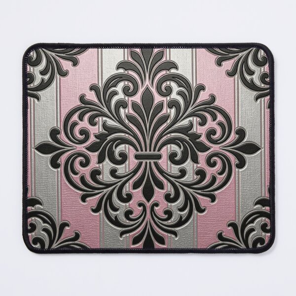 Item preview, Pink & Silver Striped Damask designed and sold by DesignsByPrnces.