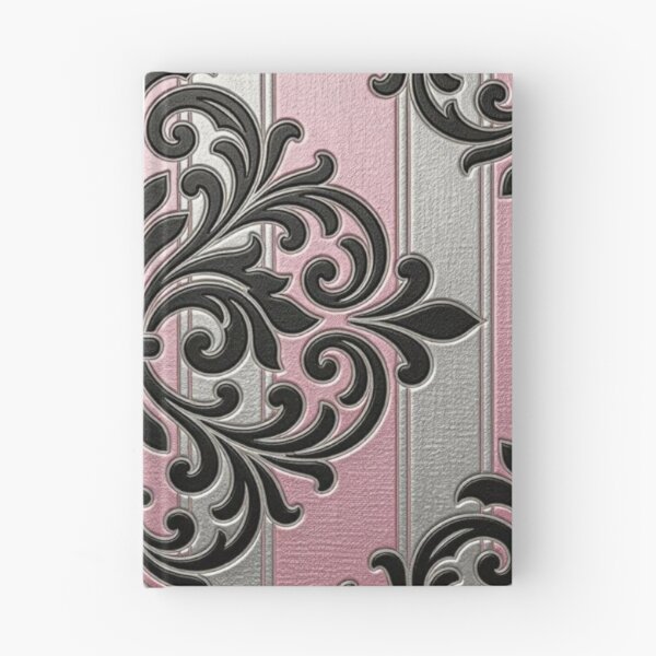 Item preview, Pink & Silver Striped Damask designed and sold by DesignsByPrnces.