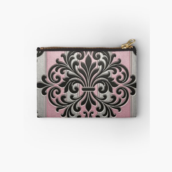 Item preview, Pink & Silver Striped Damask designed and sold by DesignsByPrnces.