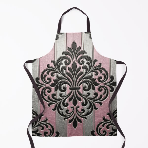 Item preview, Pink & Silver Striped Damask designed and sold by DesignsByPrnces.