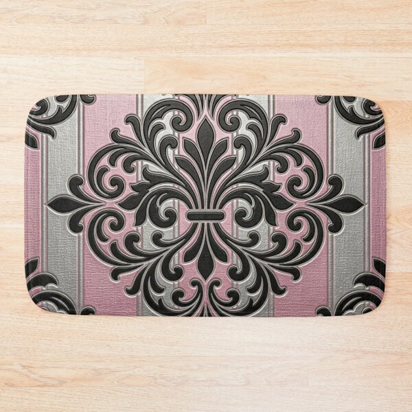 Item preview, Pink & Silver Striped Damask designed and sold by DesignsByPrnces.