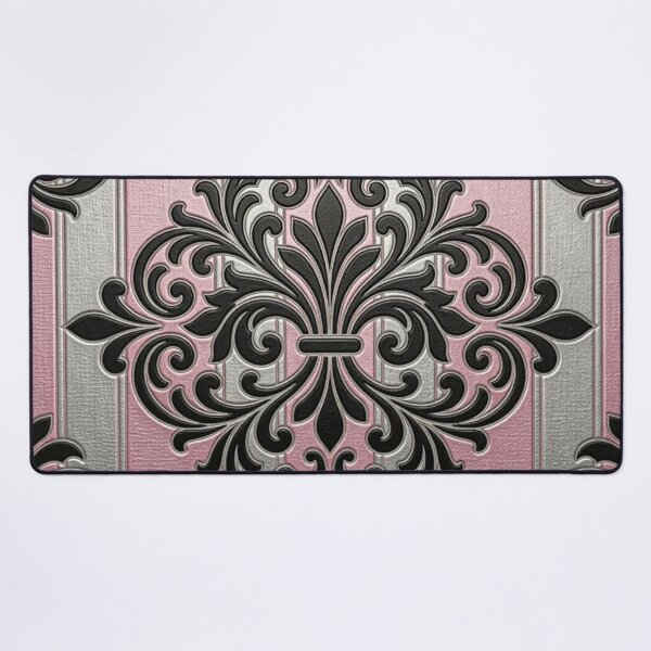 Item preview, Pink & Silver Striped Damask designed and sold by DesignsByPrnces.