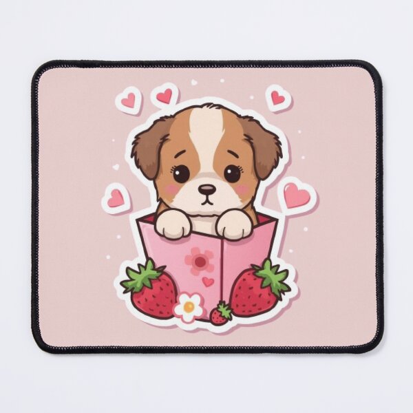 Item preview, Strawberry Puppy Kawaii Sticker designed and sold by Stylestickers55.