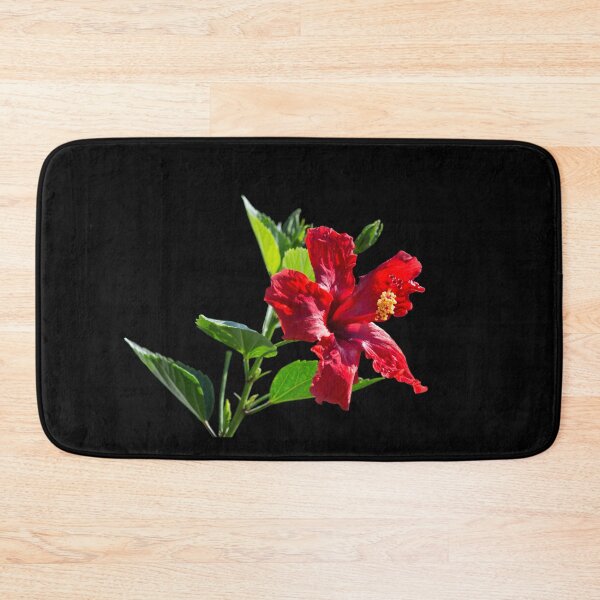 Item preview, Red Hibiscus on Black designed and sold by CarolM.