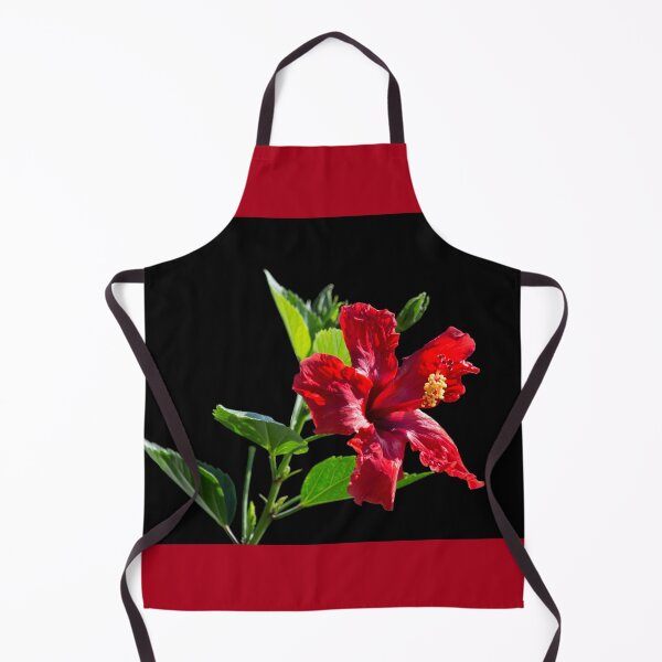 Item preview, Red Hibiscus on Black designed and sold by CarolM.