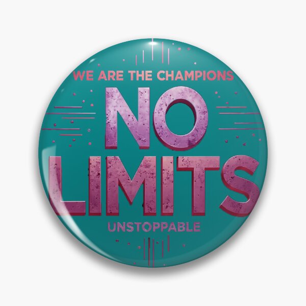 Item preview, We Are The Champions No Limits Unstoppable Sports Motivation Metallic Typography Art designed and sold by ARTCREATESHOP.
