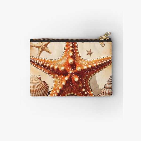 Item preview, Vintage Orange Starfish and Seashell Design | Coastal Beach Artwork designed and sold by GalleryPeak.