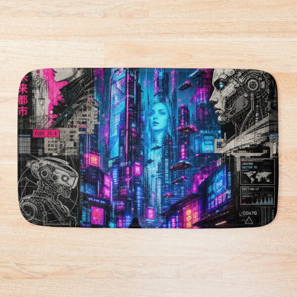 Item preview, Neon Dreams: Cyberpunk Metropolis designed and sold by DarVibe Designs.