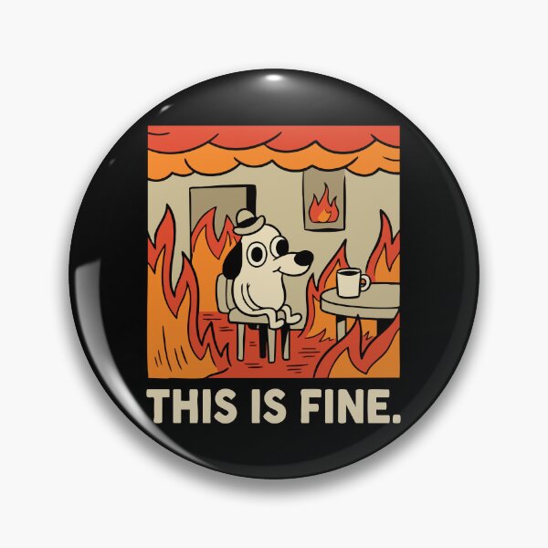 Item preview, Everything Is Fine - Funny Anxiety & Burnout Meme Design Light Version designed and sold by CrownedCanvas.