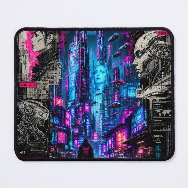 Item preview, Neon Dreams: Cyberpunk Metropolis designed and sold by DarVibe Designs.