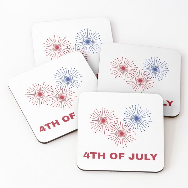 Artikelvorschau, Patriotisches T-Shirt zum 4. Juli mit Feuerwerk (USA) 003 entworfen und verkauft von Hauptsache Merch.