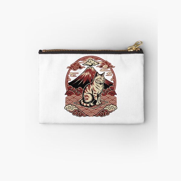 Item preview, Japanese Woodblock Print Cat Mount Fuji Art Lover Gift designed and sold by SleepyPanda_Designs.